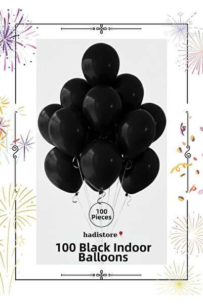 hadistore Black 100 Pieces 11-12” Indoor Party Balloons – Harmless to Health,...