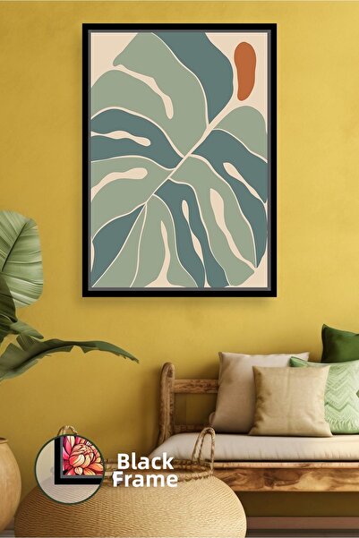 KOSS Dijital Pictură pe pânză în rame, în tonuri de verde și bej, în stil boh...