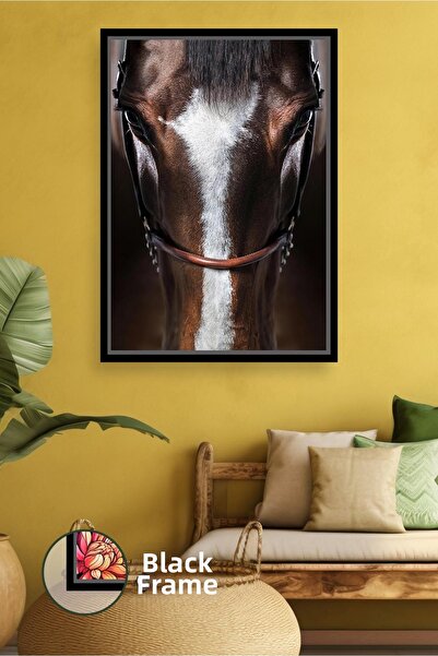 KOSS Dijital Detaliu simetric al feței de cal Artă modernă a animalelor Decor...