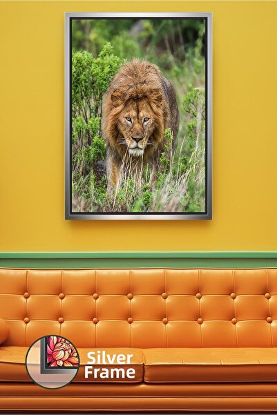 KOSS Dijital Εικόνα Λιονταριού στη Φύση Ζωγραφική Σαφάρι με Πράσινο Χρώμα Φωτ...