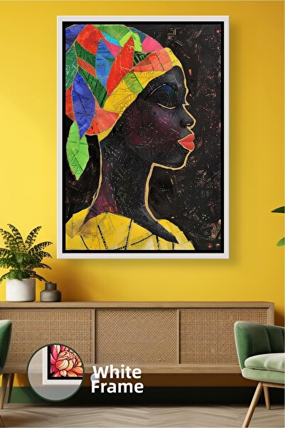 KOSS Dijital Pictură pe pânză înrămată decorativă de artă modernă cu profil d...