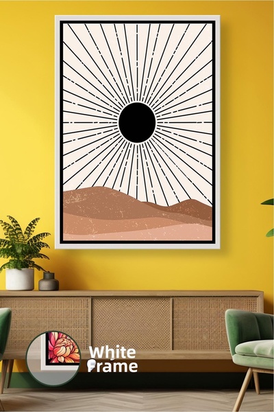 KOSS Dijital Pictură de perete cu raze solare Model solar minim pentru acasă,...