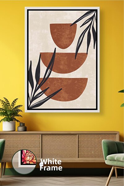 KOSS Dijital Pictură de perete cu model abstract boem, în tonuri de pământ, d...