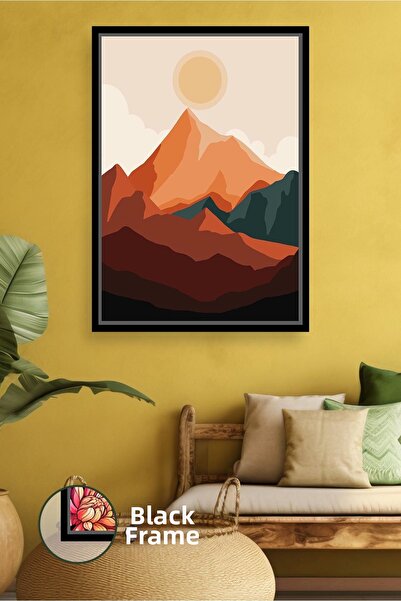 KOSS Dijital Pictură murală cu peisaj de munte, tematică natură însorită, dec...