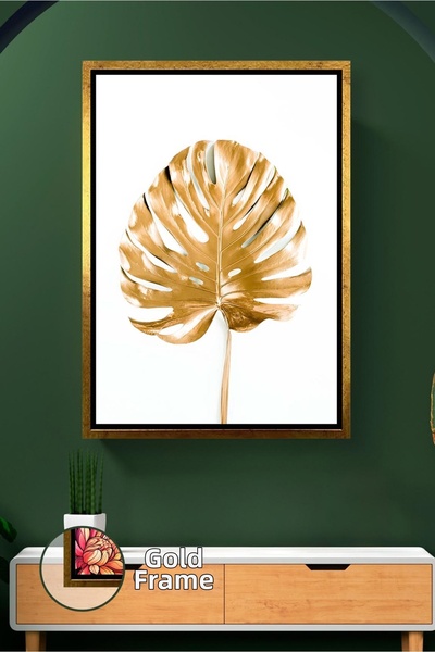 KOSS Dijital Pictură de perete cu model de frunze de Monstera Decor modern pe...