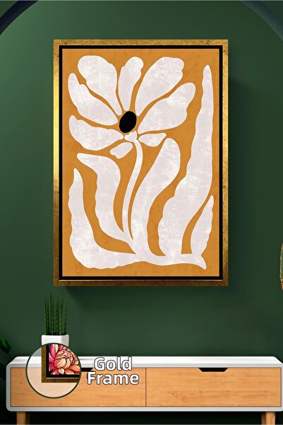 KOSS Dijital Model de flori mari cu fundal de culoare scorțișoară, stil boem,...