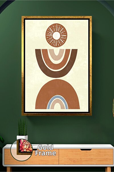 KOSS Dijital Pictură pe pânză înrămată, care oferă calm boem, cu forme semici...