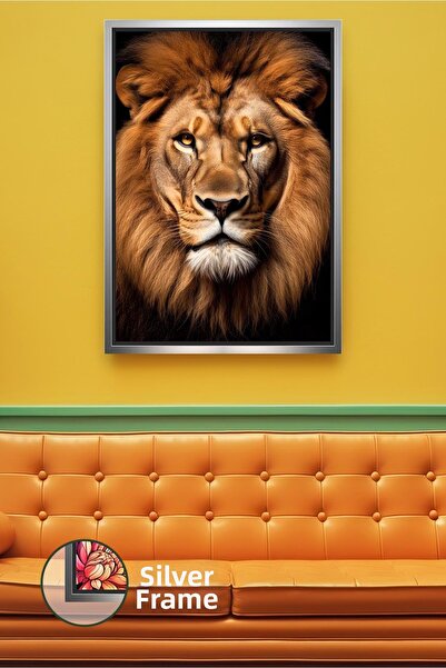 KOSS Dijital Pictură cu leu, cu fața de leu pentru bărbați, decor de perete c...