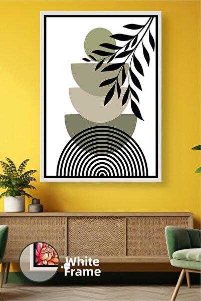 KOSS Dijital Decor modern de perete în tonuri verzi cu detalii de crengă de m...