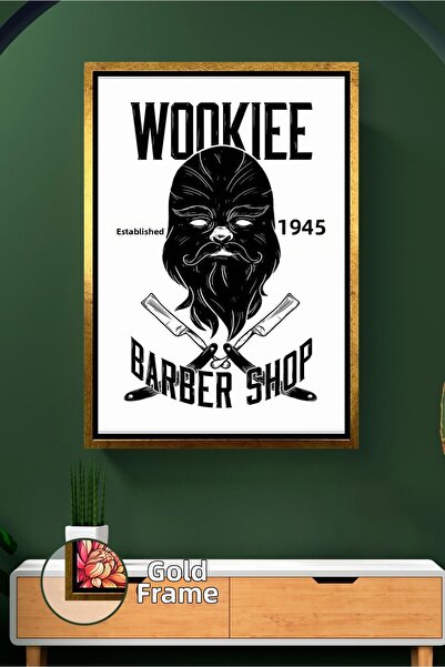 KOSS Dijital Брадичката маскирана бръснарница тематична платно стена изкуство...