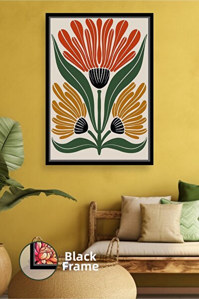 KOSS Dijital Pictură pe pânză cu flori abstracte Decor modern de perete Pictu...