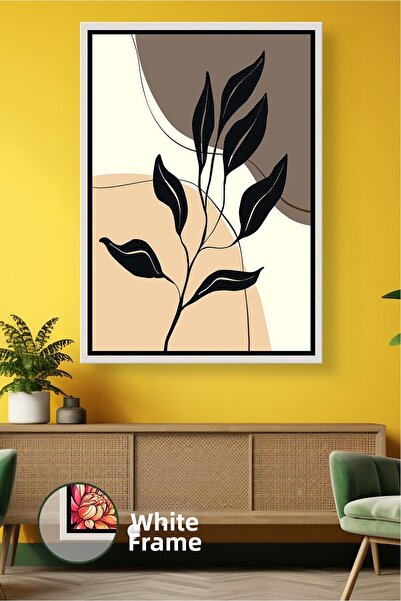 KOSS Dijital Decor de perete abstract în stil boem cu model de frunze, decor ...