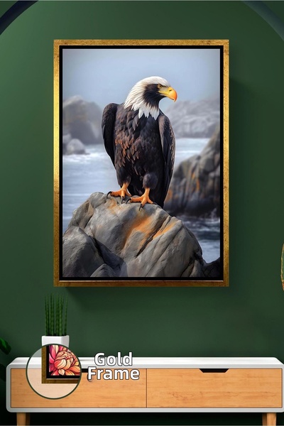 KOSS Dijital Decor cu tematică naturală cu figură de vultur, simbol de conduc...