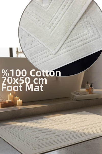 Dantelux bumbac 100% Prosop pentru picioare cu model Dama (50x70 cm) Crem des...