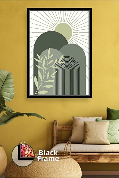 KOSS Dijital Decor modern de perete în tonuri verzi cu detaliu de lumină sola...