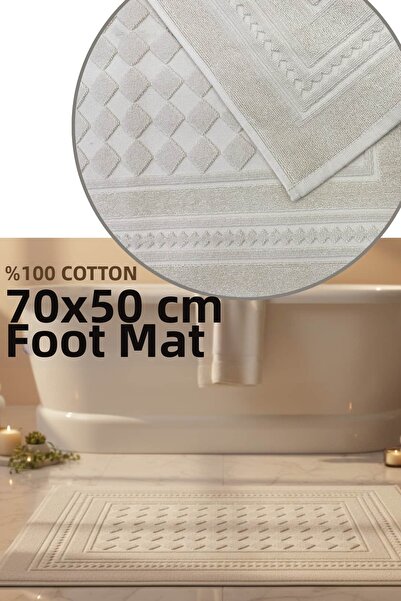 Dantelux bumbac 100% Prosop pentru picioare cu model (50x70 cm) maro