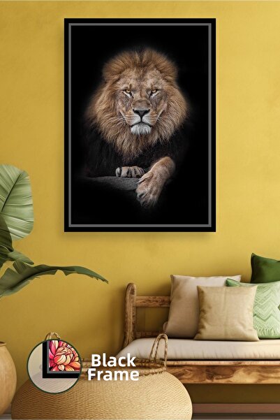 KOSS Dijital Fundal negru, imagine de leu, fotografie de animale în apropiere...