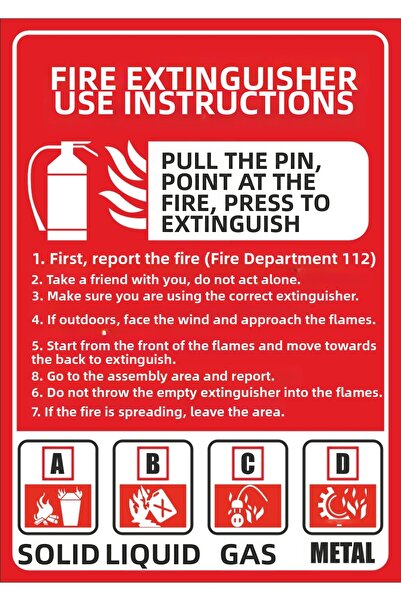 SIRADIŞI REKLAM دليل استخدام طفاية الحريق PVC قطعتان