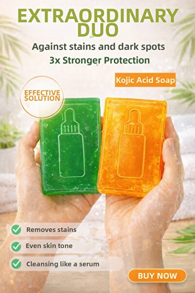 EpiRelax 2-Piece Kojic Soap Set - & Anti-Acne Soap and Kojic Acid 2 Pieces fo...