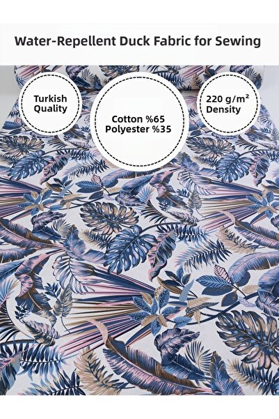 FabricMarket Țesătură de rață hidrofugă cu model |   65% bumbac 35% poliester...