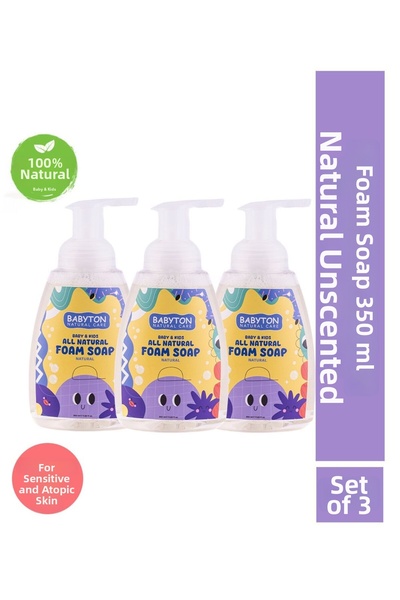 BABYTON Unscented Foam Soap Set of 3 350 ml