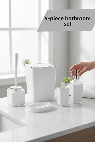 Herza House 5-Piece Acrylic Bathroom Set