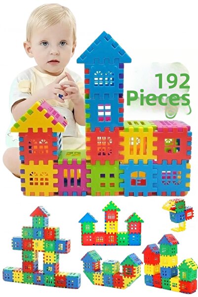 Rovexa 192 Pieces Building Toy Puzzle Block 3D Developing Design Ability Fun ...