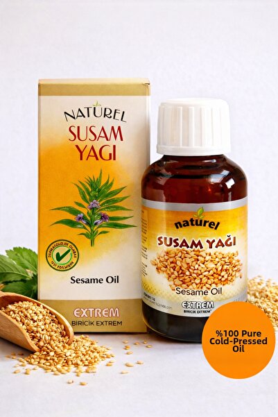 Extrem زيت السمسم الطبيعي المعصور على البارد، زيت فيتامين E للعناية بالشعر وا...