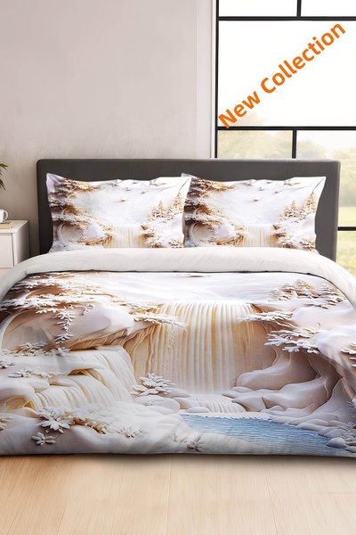 MonoHome 100% Cotton Percale King Size Duvet Cover Set 5D Digital Natura-220X240