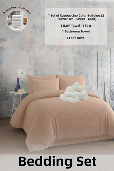 moon secret tekstil Set de lenjerie de pat și prosoape din satin premium 100%...