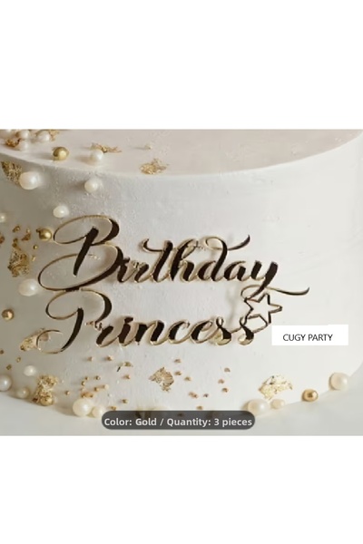 cugy parti malzemeleri كتابة ذهبية على كعكة عيد الميلاد بتصميم الأميرة