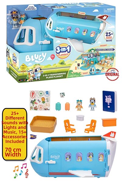 TOYFEST مجموعة العطلات الطائرة المتحولة 3 في 1 من بلو واي بلس مع شخصيات صوتية...