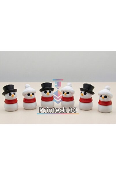 Printech3d Мини Фрости | Малка фигурка на снежен човек (2,5 см) (10 броя)