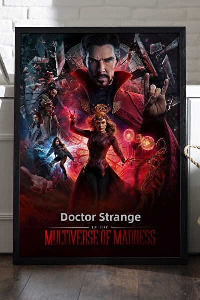 Duvarda Αφίσα Doctor Strange με μαύρο ξύλινο πλαίσιο, διακοσμητικός πίνακας τ...