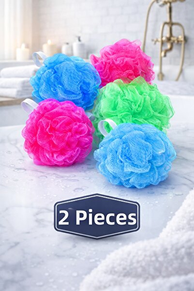 nistabolje قطعتان من ليفة الاستحمام للجسم متوسطة الحجم