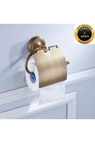 OEM Bathroom Toilet Lid Toilet Paper Holder Antique Color Imported 7 Years Wa...
