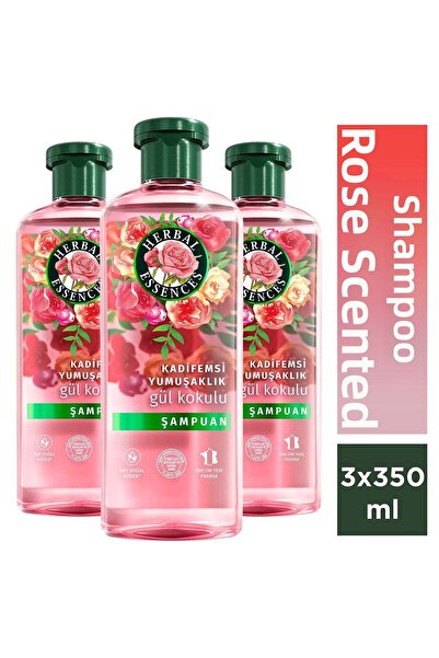 Herbal Essences شامبو ناعم كالمخمل برائحة الورد 350 مل × 3
