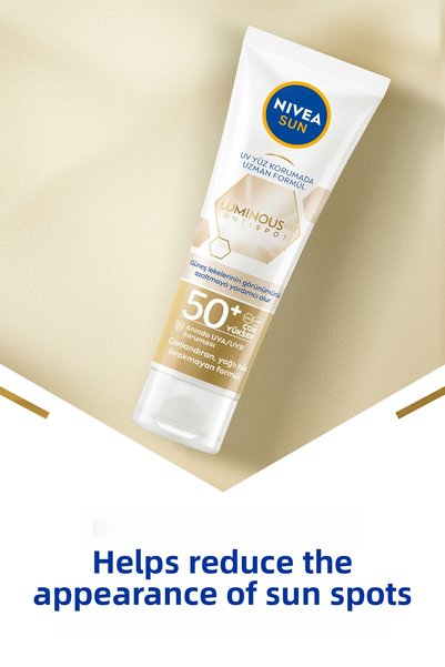 NIVEA Spf50+ Luminous630 Anti-Blemish High Sun Protection Face Cream 40ml, Hyaluronic Acid, Vitamin E