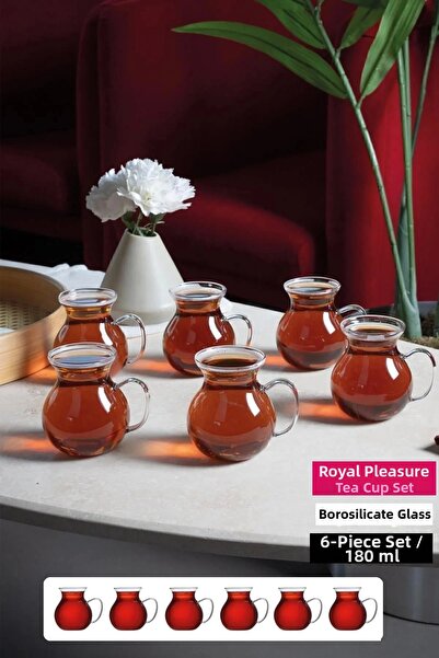 Rosemor 6-Piece Glass Cup and 6-Piece Glass Straw Gift Set Borosilicate Glass...