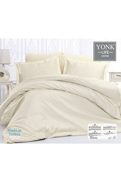 Zarif Home Duvet Cover Set (double) (4 pieces) Lıfe Super Striped 100% Cotton...