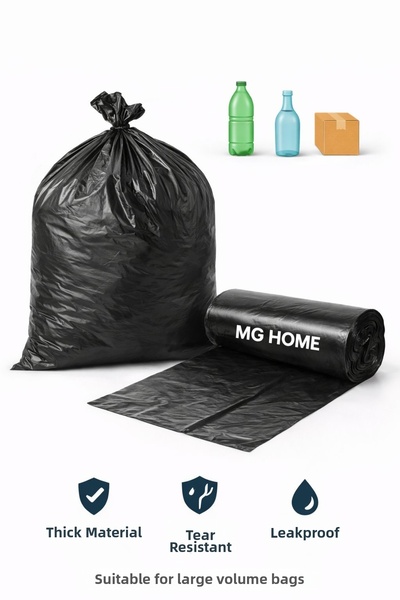 VENON ❤ 1 رول أكياس نفايات طعام سميكة سوداء عالية الجودة، منتج سميك، مانع للت...