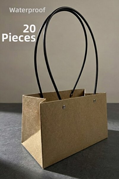 OLİ Art Decorative Kraft Flower Carrier Bag 20 Pieces 21X11Cm Horizontal |   ...