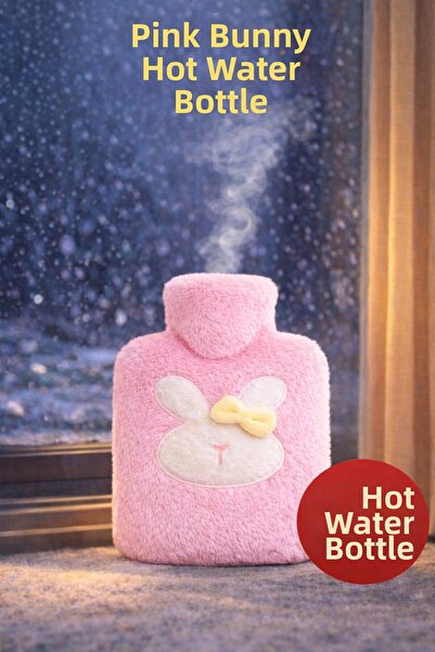 TOYFEST Pink Plush Hot Water Bag – Menstrual Pain Relief & Hand Warmer for Wi...