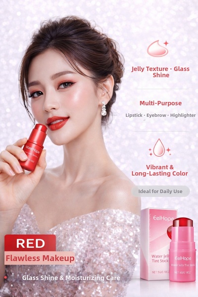 EELHOE Water Based 3 in 1 Gel Tint Stick – Lipstick Blush Eyeshadow