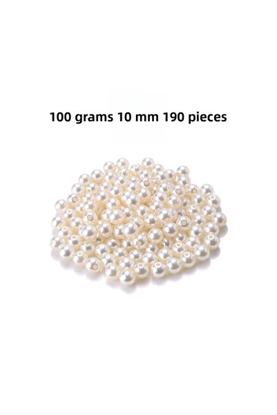 Rasanet 100 γραμμάρια 10 χιλιοστά Πλαστικές χάντρες σε χρώμα κρέμας για τσάντ...