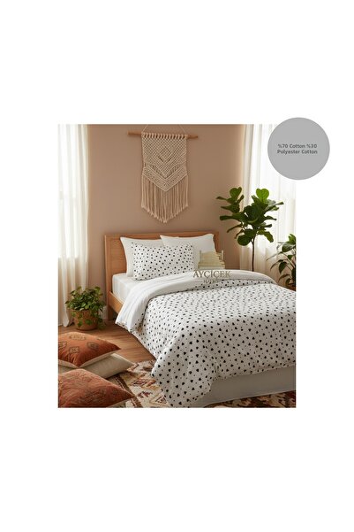 ayçiçek home SET DE AȘTERNUTURI PENTRU O PERSONĂ & CEARȘAF DE PAT FĂRĂ ELASTI...