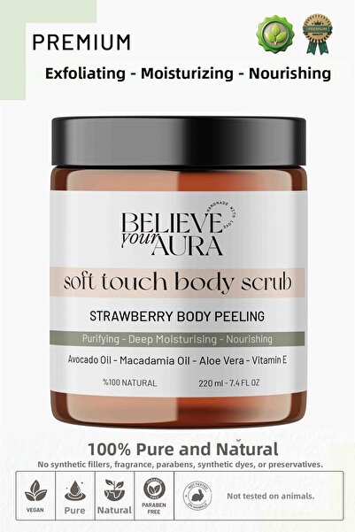 Believe Your Aura مقشر الجسم بزيت الأفوكادو - مقشر الجسم المرطب والمغذي والمن...
