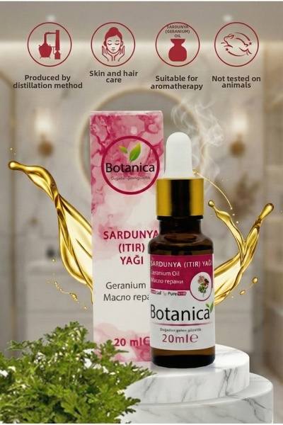 botanica Natural Geranium Essential Oil (Geranium) 20 ml - Rose Scented Balan...