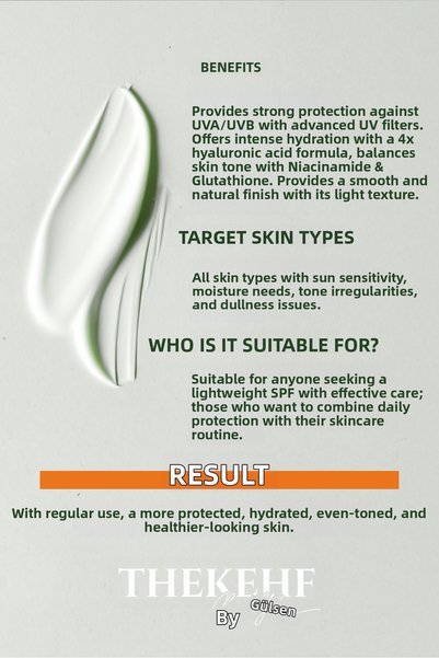 The Kehf Radiance Defense Spf 50+ |   Brightening and Protective Sun Cream 50 ml