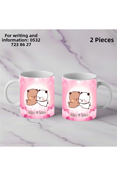 Ceymas Hediyelik 2-Piece Gift Dudububu Valentine's Day Birthday Bubududu Mug ...
